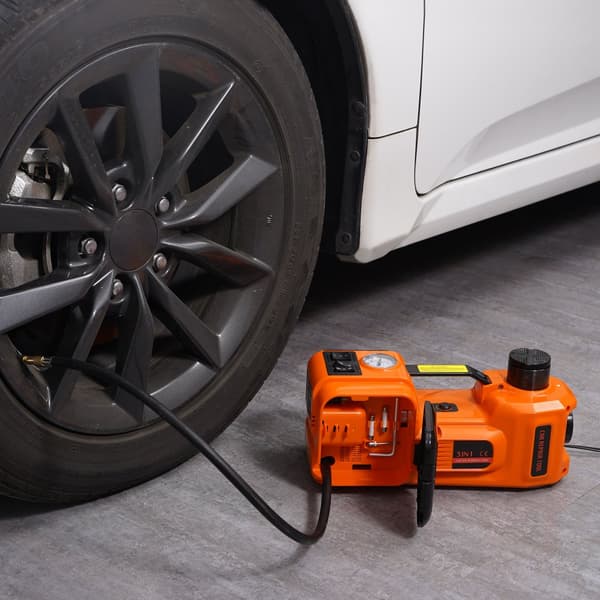 Elektrisk domkraft - 12 V - 5 t - Set för hjulbyte - Multifunktionell